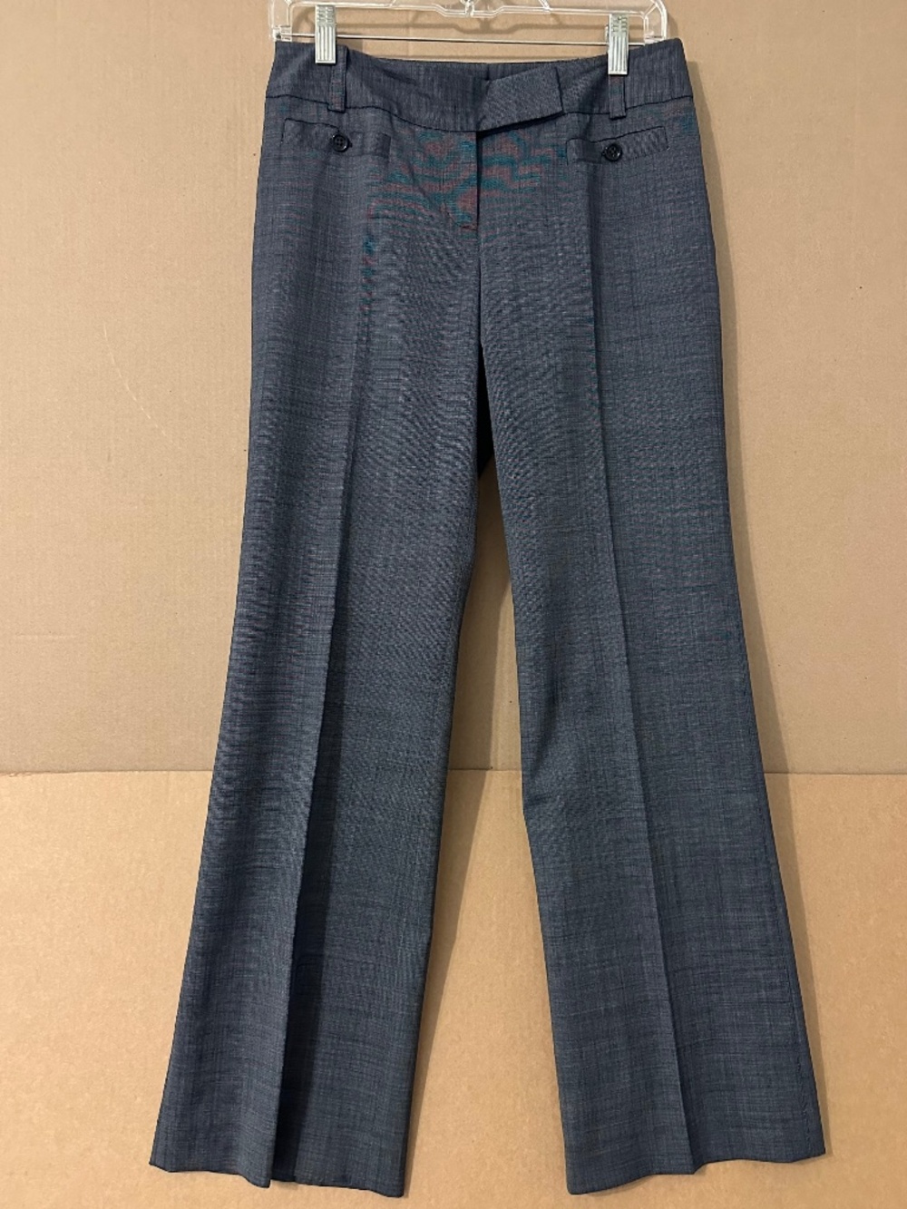 Ann Taylor Petites Grey Dress Pants Trousers Button Pocket Lined